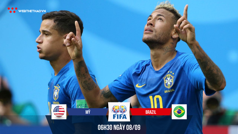 Neymar sút tung lưới Mỹ giúp Brazil lần thứ 3 ăn mừng chiến thắng hậu World Cup?