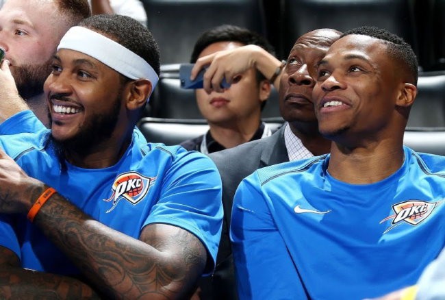 Biệt danh “Playoff P” bí ẩn với các đồng đội Westbrook và Anthony