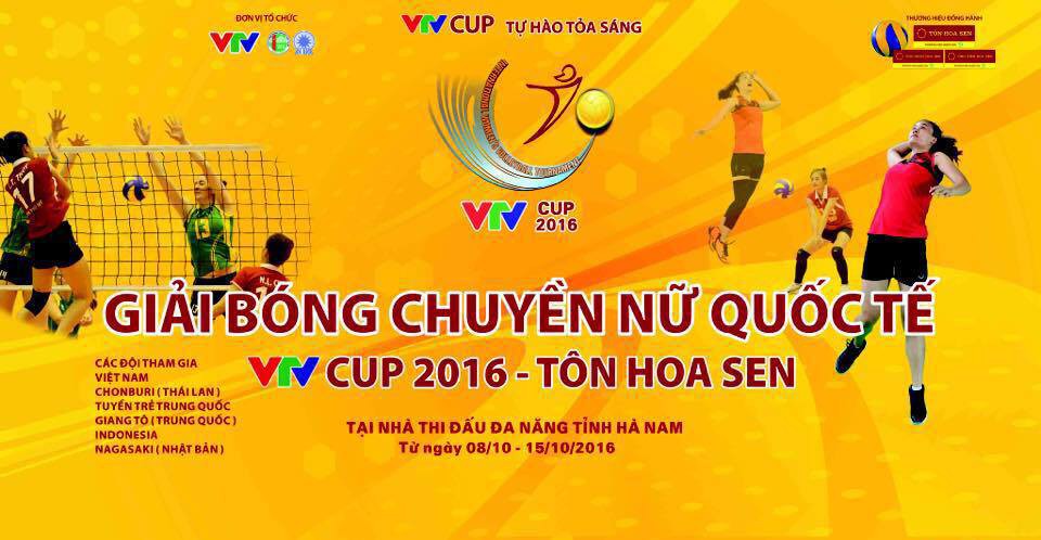 Lịch thi đấu giải bóng chuyền nữ Quốc tế VTV 2016