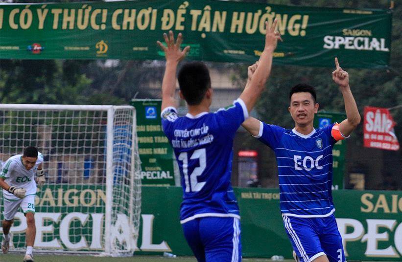 Đội hình tiêu biểu vòng 8 Hạng Nhất phủi 2016: EOC áp đảo