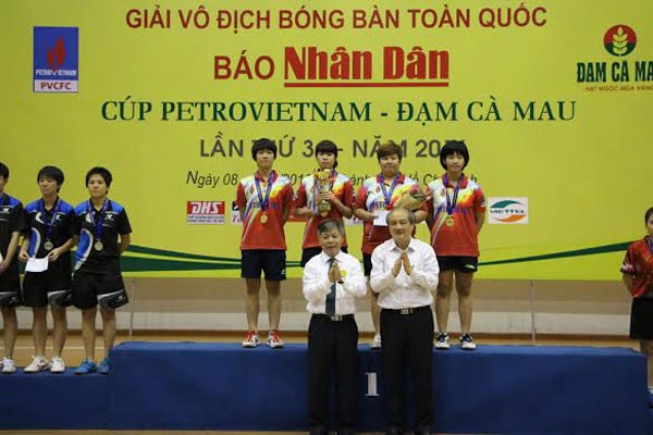 Bế mạc giải VĐ bóng bàn toàn quốc