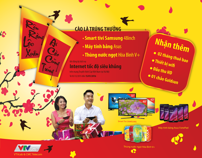 Đón Tết sớm cùng VTVcab: Cào là trúng thưởng
