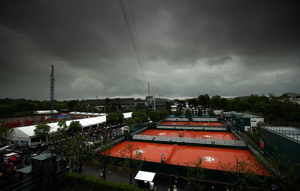 Ngày khai mạc Roland Garros bị phá hỏng vì trời mưa