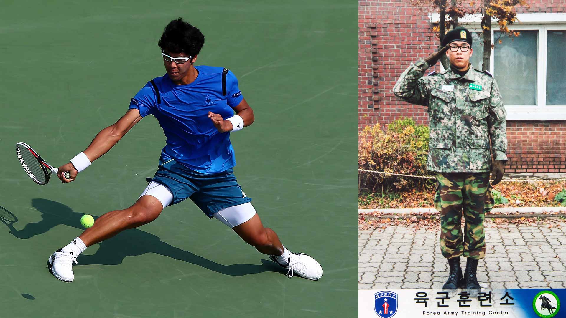 Sao tennis trẻ Hàn Quốc đi lính