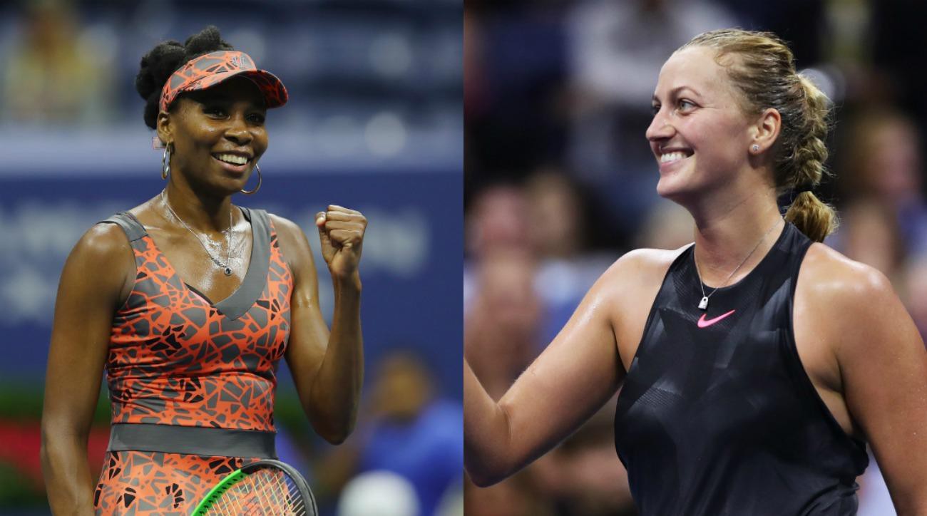 Trận Tứ kết US Open: Venus - Kvitova khơi nguồn cảm hứng