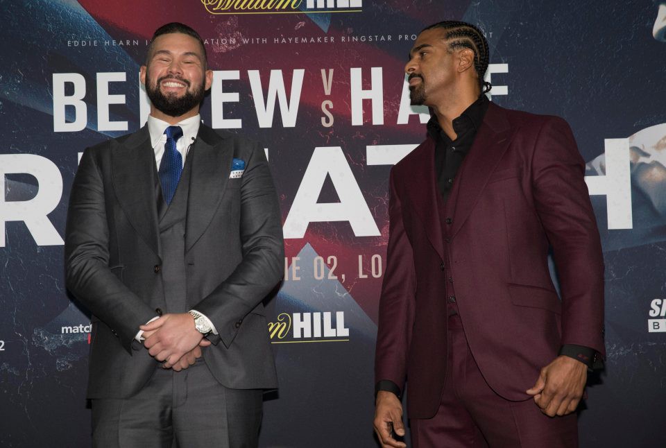 Tony Bellew (trái) và David Haye sẽ có trận tái đấu tại O2 Arena vào cuối tuần sau Tony Bellew David Haye