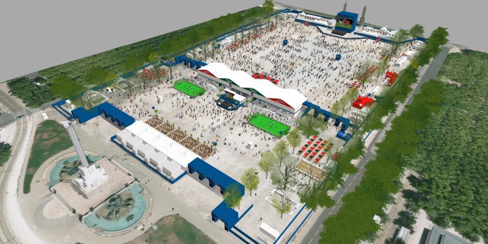 Sơ đồ khu fanzone tại Bordeaux
