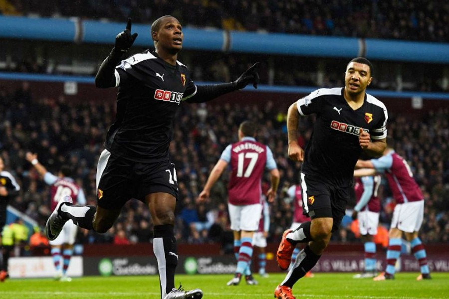 Bại tướng của Quỷ đỏ ở v&ograve;ng đấu trước, Watford c&oacute; chiến thắng kịch t&iacute;nh 3-2 trước Aston Villa nhờ sự tỏa s&aacute;ng của song s&aacute;t Ighalo-Deeney