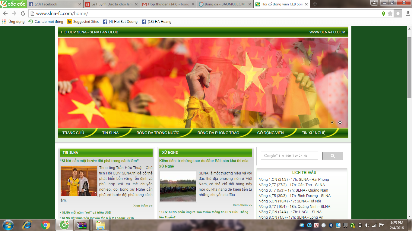 Ra mắt website, SLNA muốn hành động