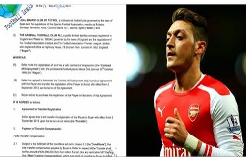 Tiết lộ, Real Madrid có điều khoản mua lại Oezil từ Arsenal