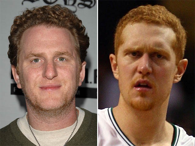 Brian Scalabrine trông giống diễn diễn Michael Rapaport (trái) Brian Scalabrine trông giống diễn diễn Michael Rapaport (trái)