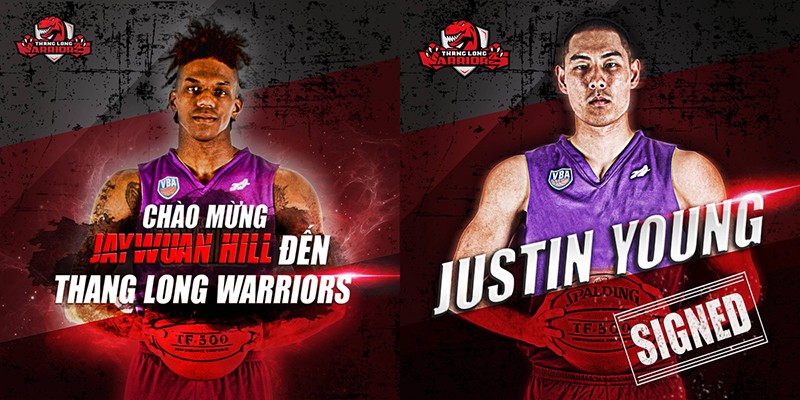 Song sát Justin Young, Jaywuan Hill tái hợp ở Thang Long Warriors
