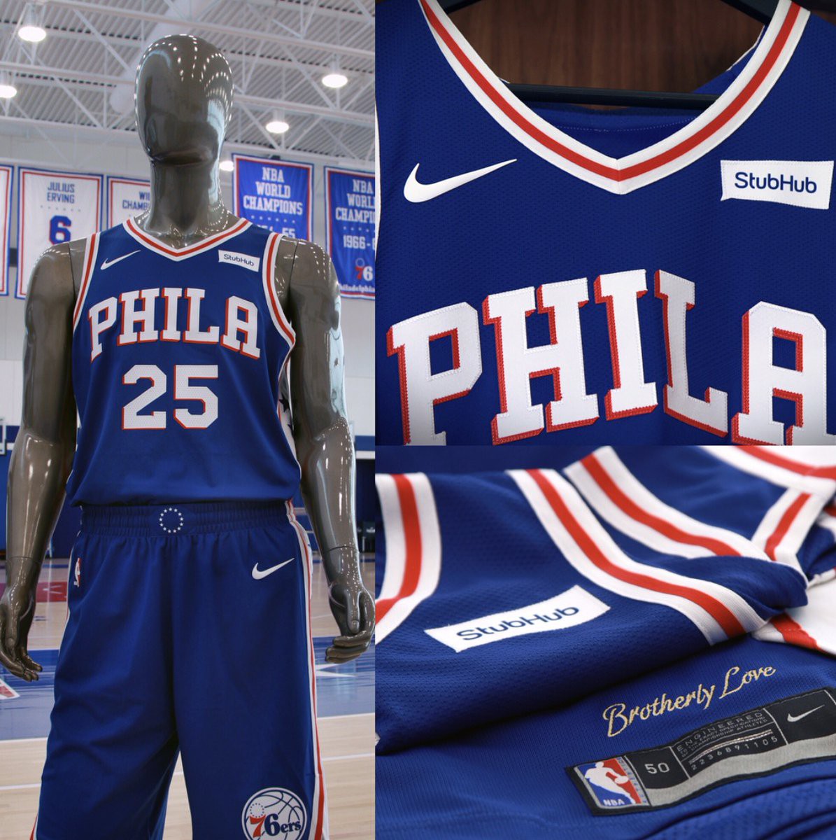 Mẫu áo sẽ được mặc bởi dàn sao trẻ của Sixers mùa giải tới. Mẫu áo sẽ được mặc bởi dàn sao trẻ của Sixers mùa giải tới.