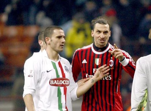 Zlatan Ibrahimovic c&oacute; thể xem l&agrave; ''thầy'' của Leonardo Bonucci.