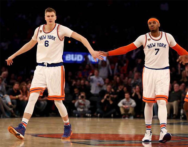 Kristaps Porzingis nhiều khả năng chia tay Carmelo Anthony Kristaps Porzingis nhiều khả năng chia tay Carmelo Anthony