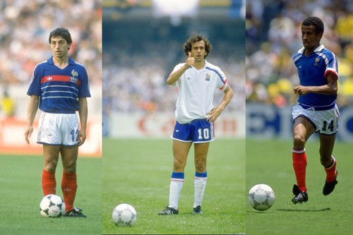 Alain Giresse, Michel Platini v&agrave; Jean Tigana.