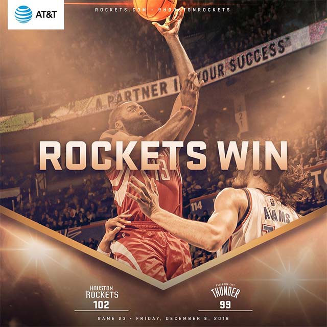 Houston Rockets đ&atilde; c&oacute; được một chiến thắng quan trọng bằng nỗ lực ph&ograve;ng thủ ở những gi&acirc;y cuối trận d&ugrave; James Harden chơi kh&ocirc;ng thực sự tốt.