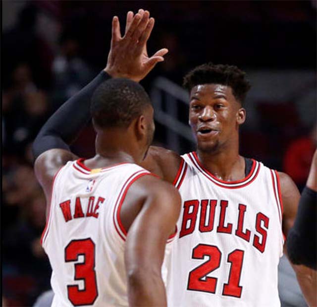 Wade-Butler l&agrave; một trong những cặp đ&ocirc;i c&ocirc;ng thủ to&agrave;n diện nhất tại NBA m&ugrave;a n&agrave;y.