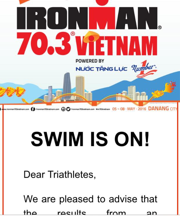 Th&ocirc;ng b&aacute;o nội dung bơi vẫn tiếp tục từ BTC chỉ được đưa ra trong ng&agrave;y cuối c&ugrave;ng. IRONMAN sẽ thiếu đi chất ''th&eacute;p'' nếu kh&ocirc;ng c&oacute; bơi
