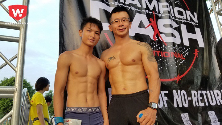 Nguyễn Chí Sơn (trái) và VĐV Ngô Quốc Khuê, người từng thi đấu giải VĐQG môn thể hình Nguyễn Chí Sơn (trái) và VĐV Ngô Quốc Khuê, người từng thi đấu giải VĐQG môn thể hình