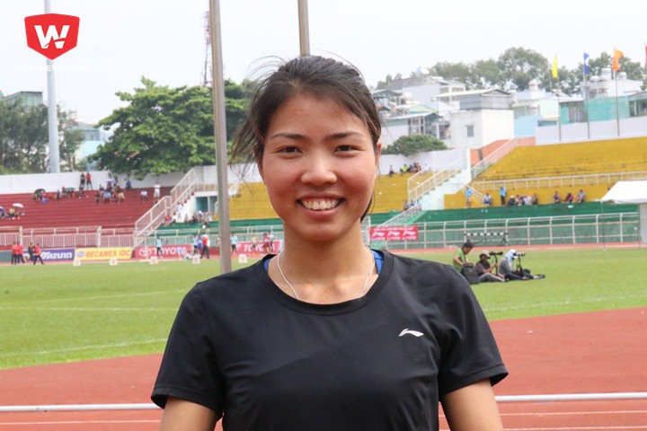 B&ugrave;i Thị Thu Thảo mang về 1 HCV (nhảy xa) v&agrave; 1 HCB (4x100m nữ) cho đo&agrave;n H&agrave; Nội.