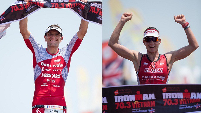 "Siêu nhân" Caroline Steffen thống trị đường đua Ironman 70.3 VN