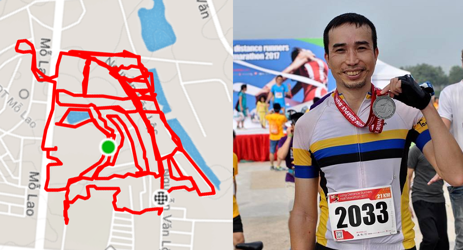 Kỳ lạ runner có sở thích vẽ tranh... bằng chân