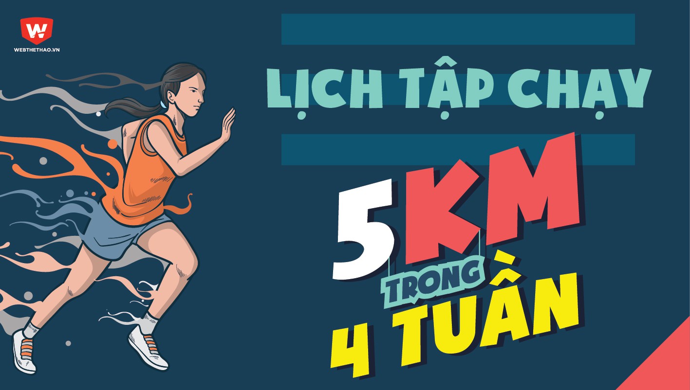 Lịch tập chạy 5km trong 1 tháng ai cũng có thể tập