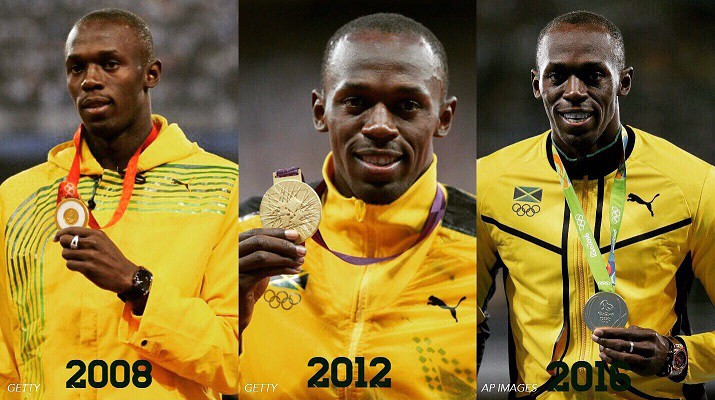 Usain Bolt hoàn tất bộ sưu tập 6HCV 100m và 200m ở 3 kỳ Olympic