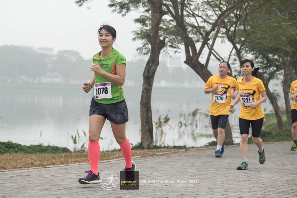 Chị Trần Đức L&acirc;m tại giải LDR Half Marathon 2017