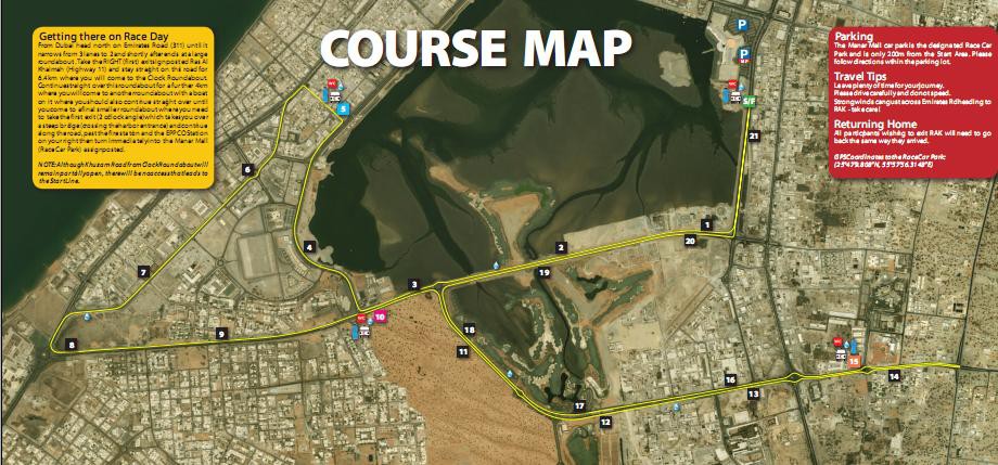 Đường chạy giải RAK Half Marathon