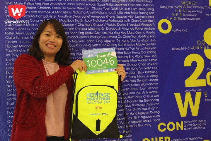 VĐV B&ugrave;i Thu H&agrave;: ''T&ocirc;i mới chạy kh&ocirc;ng l&acirc;u n&ecirc;n t&ocirc;i đăng k&yacute; cự ly 10km. Hi vọng t&ocirc;i sẽ c&oacute; kết quả tốt''