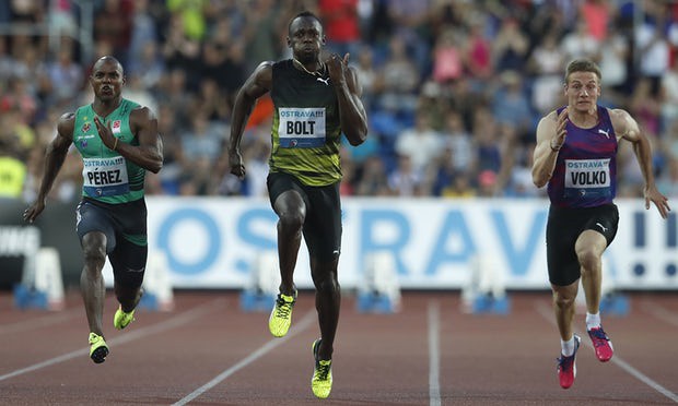 Usain Bolt chật vật thắng 100m trước "chú lùn" Yunier Perez