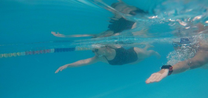 Tập luyện kỹ thuật bơi open water cùng nhà VĐQG bơi lội