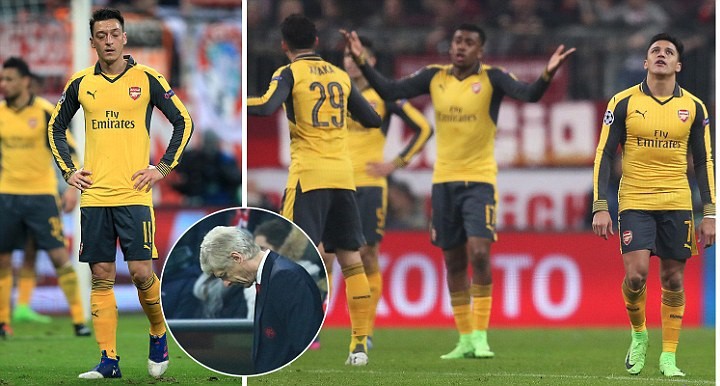 Wenger mất thủ lĩnh, Arsenal bị Bayern đẩy xuống "địa ngục"
