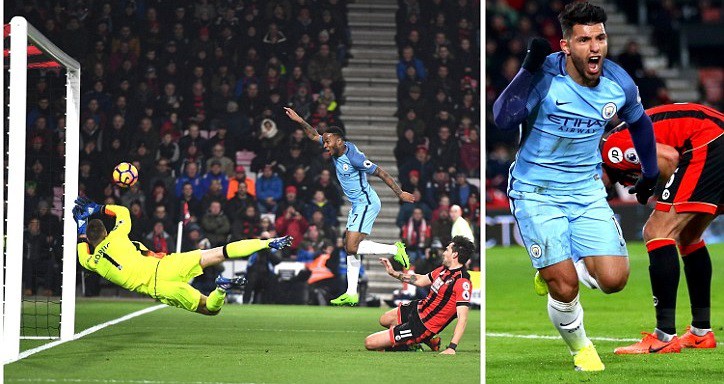 Man City bay lên vị trí thứ 2 nhờ "tên lửa" Sterling