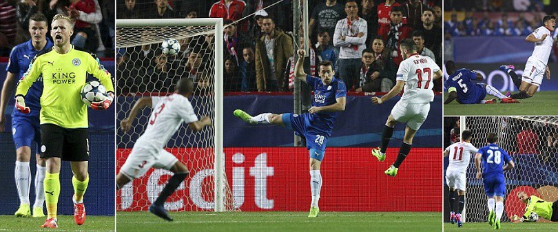 Leicester hứng chịu thất bại trước Sevilla dù Jamie Vardy "nổ súng"