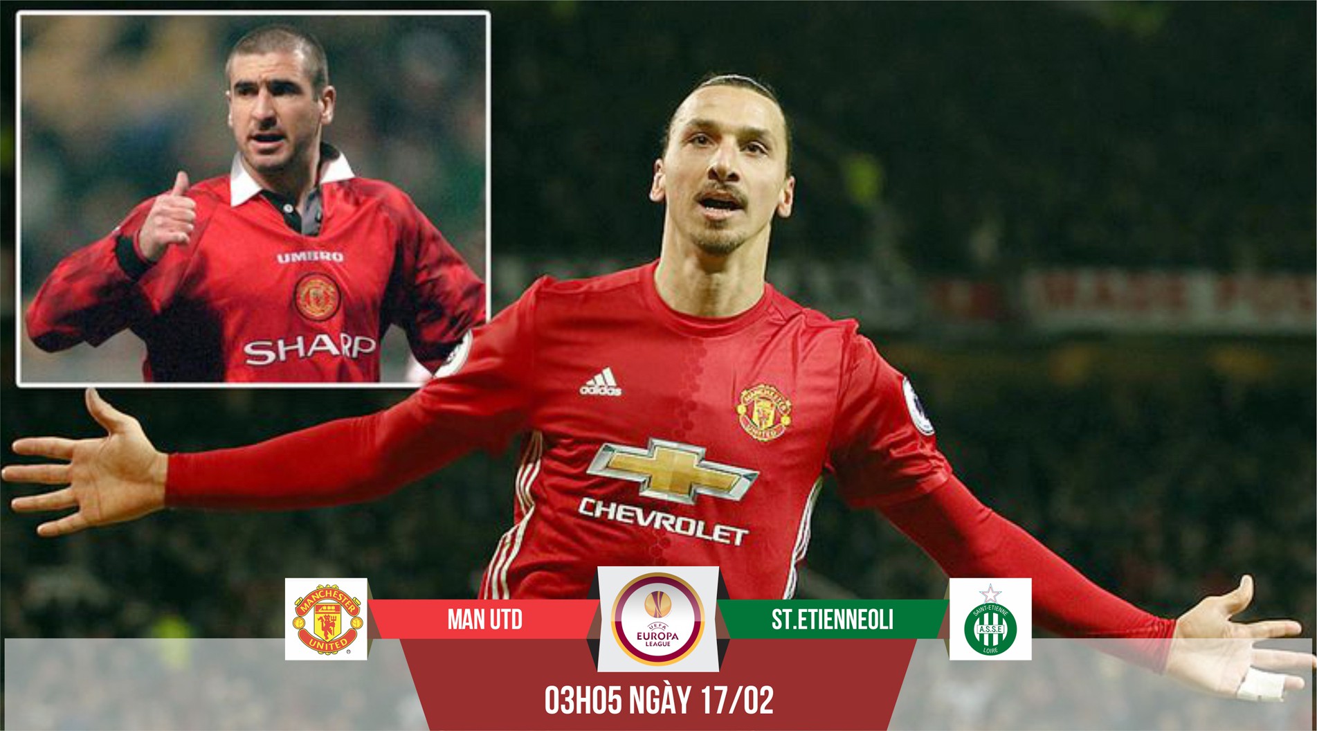 Man Utd - St Etienne: Nhìn Ibra, nhớ "đại ca" Cantona