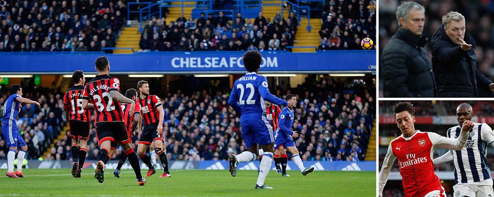 Chelsea 3-0 Bournemouth, Arsenal 1-0 West Brom: Quà cho thành London