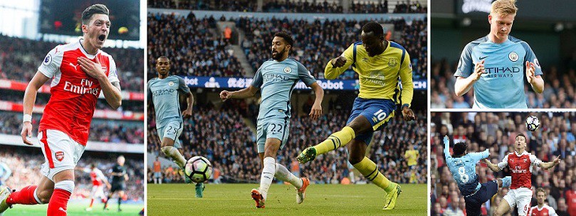 KẾT THÚC Man City 1-1 Everton, Arsenal 3-2 Swansea: Ma ám khung thành