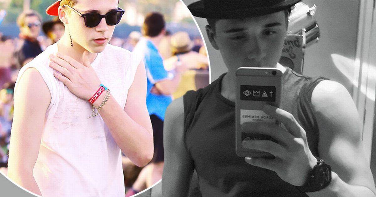 Brooklyn Beckham cơ bắp không thua gì bố