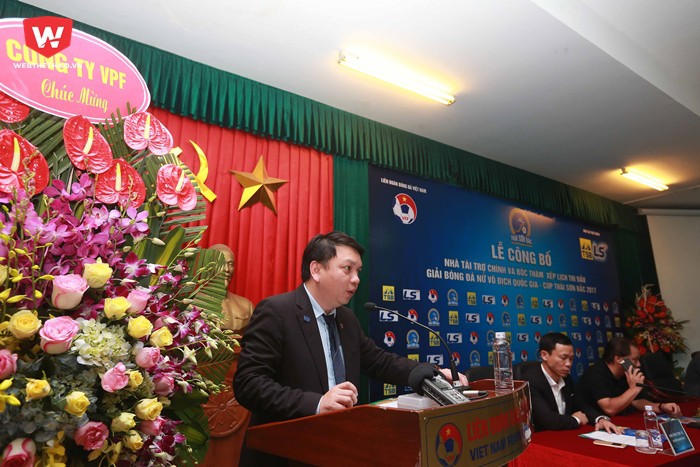 &Ocirc;ng L&ecirc; Ho&agrave;i Anh (Tổng thư k&iacute; VFF) phat biểu tại Lễ c&ocirc;ng bố.