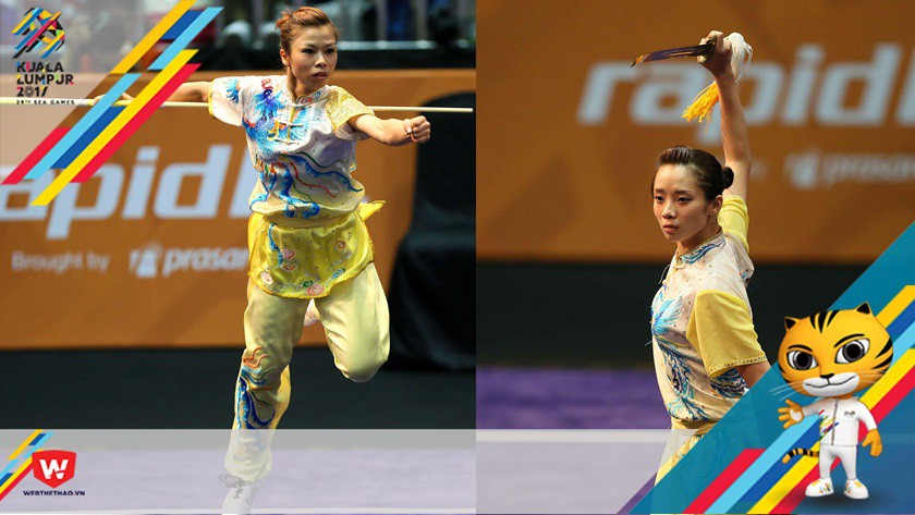 Chùm ảnh: Các cô gái Wushu "giải" cơn khát vàng cho Đoàn TTVN