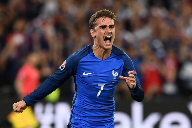 Antoine Griezmann l&agrave; mũi nhọn nguy hiểm của ĐT Ph&aacute;p.