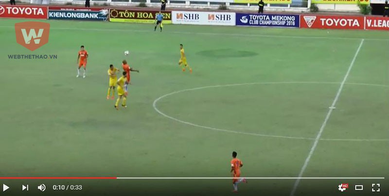 Băng hình kỹ thuật của BTC V.League về bàn thắng của Gaston Merlo