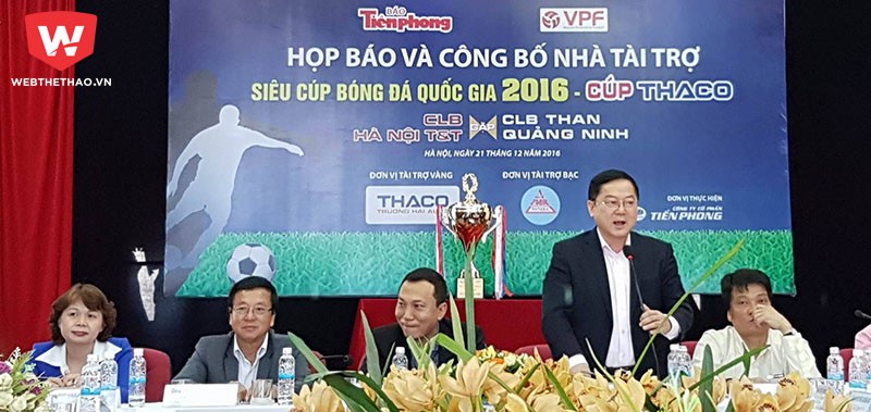 Đội đoạt Siêu cúp QG 2016 - Cúp Thaco nhận 300 triệu đồng