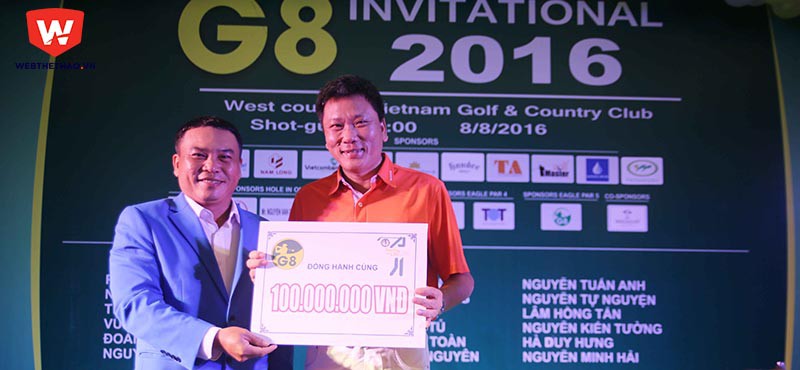 Giải Golf G8: 100 triệu đồng đến với người dân nghèo tỉnh Bến Tre