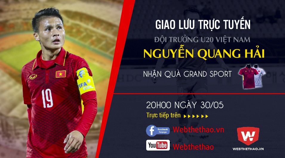Giao lưu trực tuyến với đội trưởng U20 Việt Nam Nguyễn Quang Hải