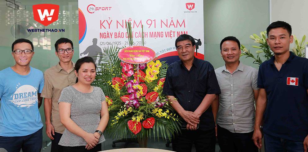 Lãnh đạo VFF thăm và chúc mừng Webthethao.vn nhân dịp ngày Báo chí Cách mạng Việt Nam