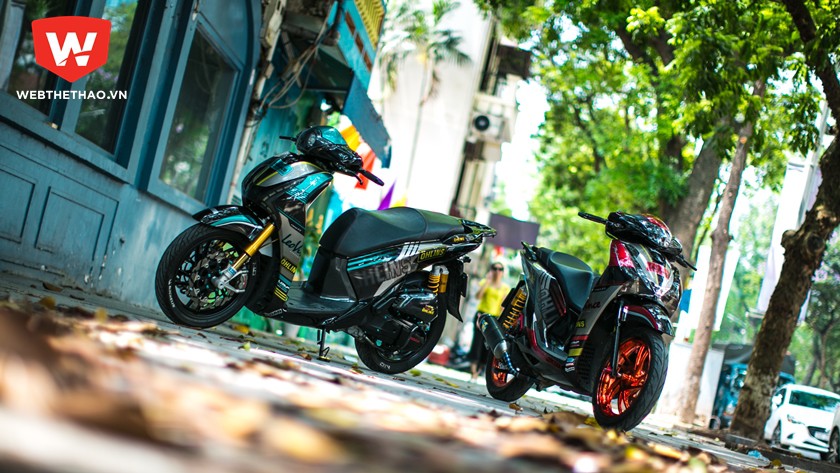 Diện kiến cặp đôi Honda SH150i độ mạnh nhất Hà Nội